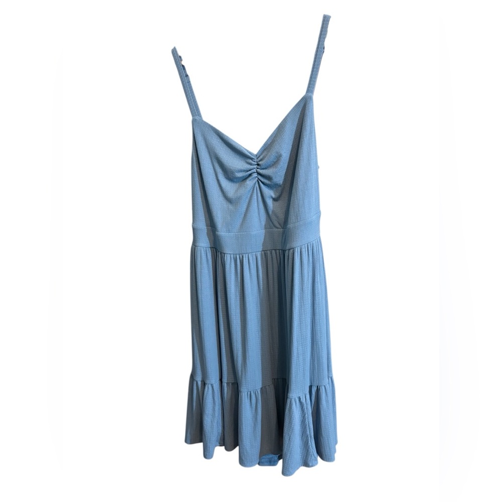 torrid Blue Textured Spaghetti Strap Midi Dress